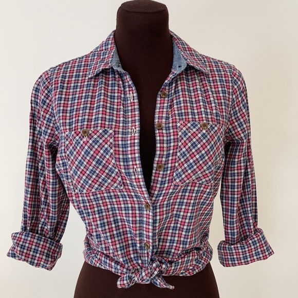 GH Bass&CO Tops - GH Bass&CO plaid buttoned shirt size XS